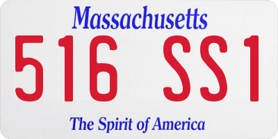 MA license plate 516SS1