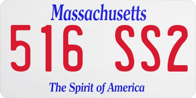 MA license plate 516SS2
