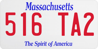 MA license plate 516TA2