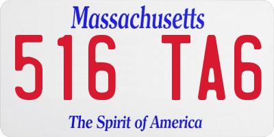 MA license plate 516TA6