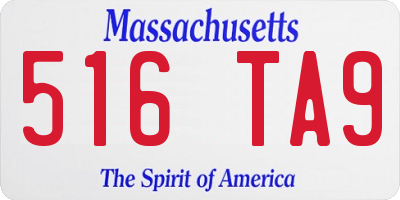 MA license plate 516TA9