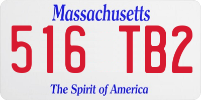 MA license plate 516TB2