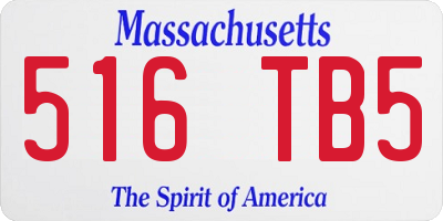 MA license plate 516TB5