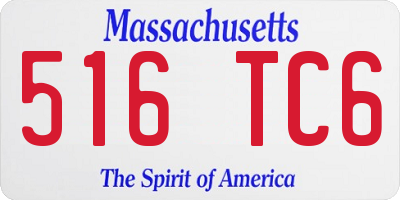 MA license plate 516TC6