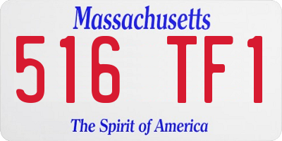 MA license plate 516TF1