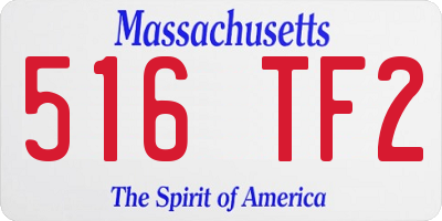 MA license plate 516TF2