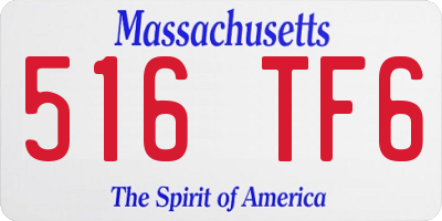 MA license plate 516TF6