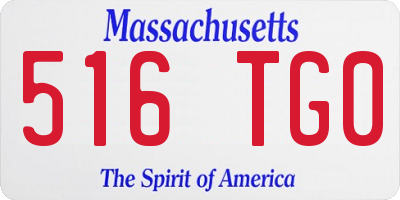 MA license plate 516TG0