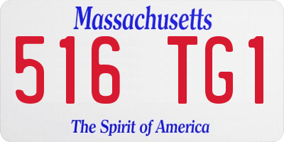 MA license plate 516TG1