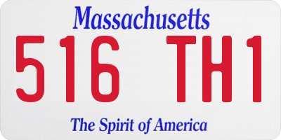 MA license plate 516TH1