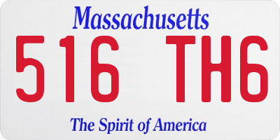 MA license plate 516TH6
