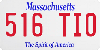 MA license plate 516TI0