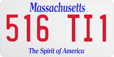 MA license plate 516TI1