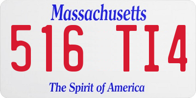 MA license plate 516TI4