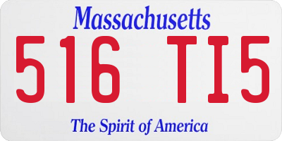 MA license plate 516TI5