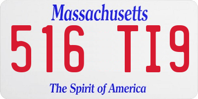 MA license plate 516TI9
