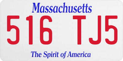 MA license plate 516TJ5