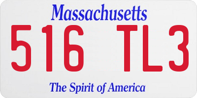 MA license plate 516TL3