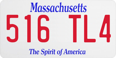 MA license plate 516TL4