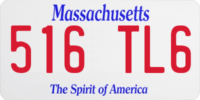 MA license plate 516TL6