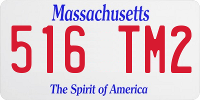 MA license plate 516TM2