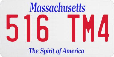 MA license plate 516TM4