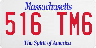 MA license plate 516TM6
