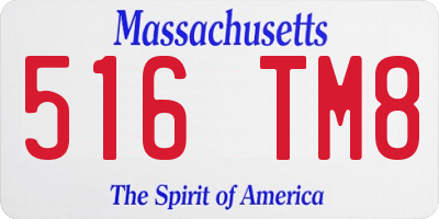 MA license plate 516TM8