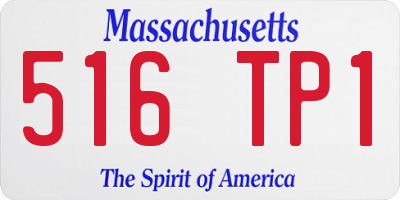 MA license plate 516TP1