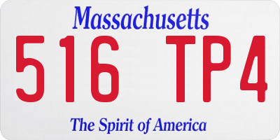 MA license plate 516TP4
