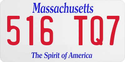 MA license plate 516TQ7
