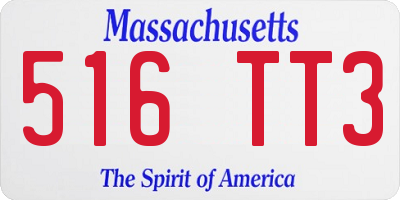 MA license plate 516TT3