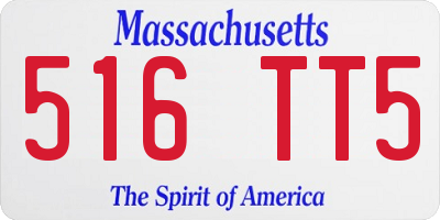 MA license plate 516TT5