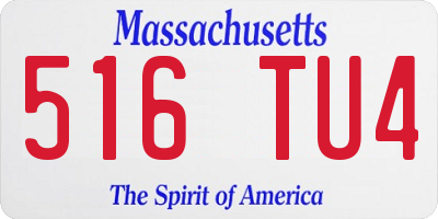 MA license plate 516TU4