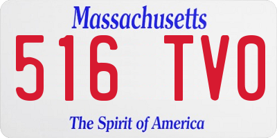 MA license plate 516TV0