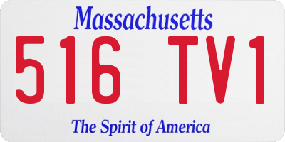 MA license plate 516TV1