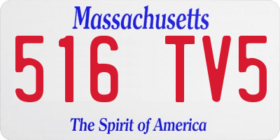 MA license plate 516TV5