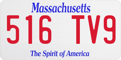 MA license plate 516TV9