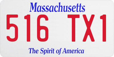 MA license plate 516TX1