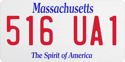 MA license plate 516UA1