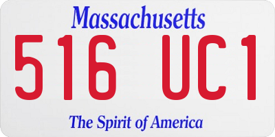 MA license plate 516UC1