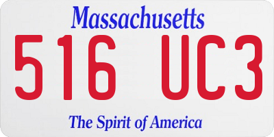MA license plate 516UC3