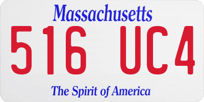MA license plate 516UC4