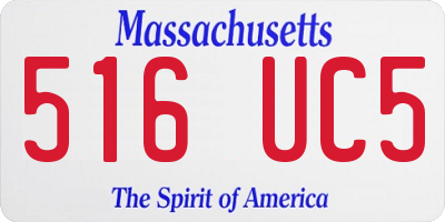 MA license plate 516UC5