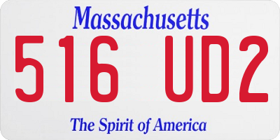 MA license plate 516UD2