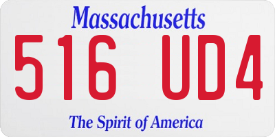 MA license plate 516UD4