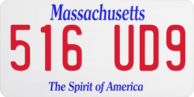 MA license plate 516UD9