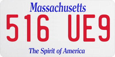 MA license plate 516UE9
