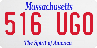 MA license plate 516UG0