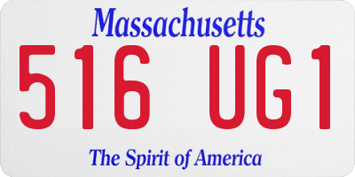 MA license plate 516UG1